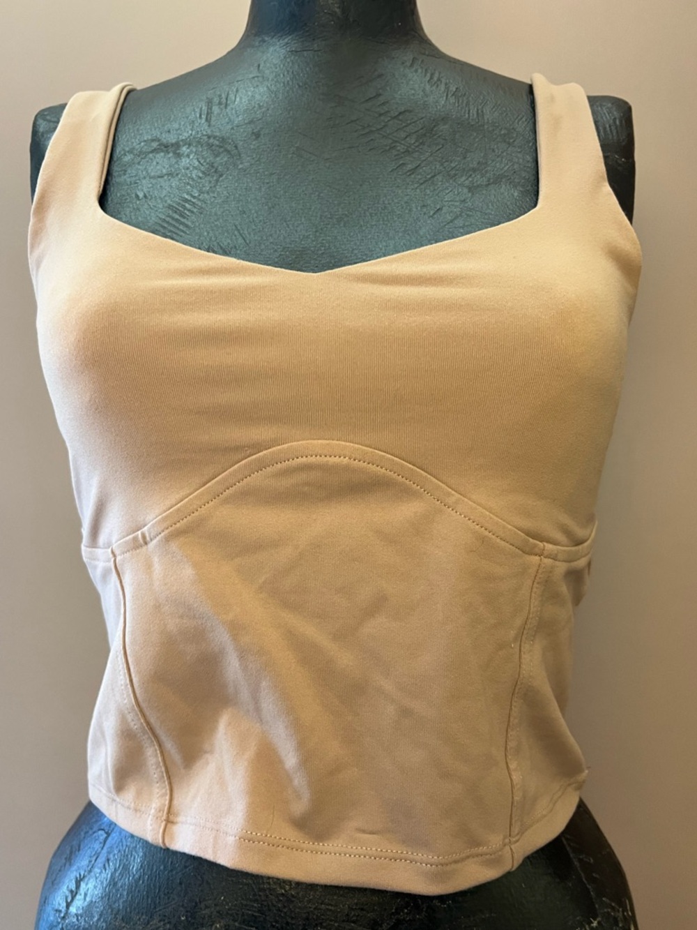 Abercrombie & Fitch Soft A&F Collection Tan Seamless Sculpted Top Size Small